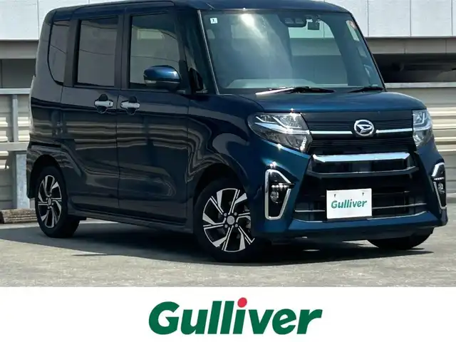 ダイハツ タント カスタム X セレクション 静岡県 2020(令2)年 6.3万km レーザーブルークリスタルシャイン スマートアシスト/ケンウッドナビ/ＢＴオーディオ/ＤＶＤ再/ＳＤ/フルセグＴＶ/ドラレコ/ＥＴＣ/ハーフレザー/シートヒーター/両側電動スライドドア/プッシュスタート/LEDヘッドライト/純正１４ＡＷ