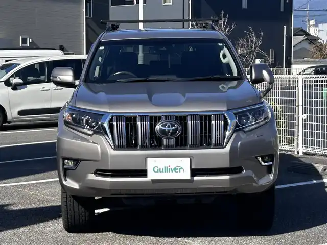 トヨタ ランドクルーザー プラド TX Lパッケージ 静岡県 2018(平30)年 5.4万km アバンギャルドブロンズメタリック ユーザー買取車両/ワンオーナー/ALPINE製9インチSDナビ(X9Z)/　【CD/DVD/BT/地デジフルセグTV】/純正LEDヘッドライト/社外17インチAW/レザーシート/シートヒーター/ベンチレーション/ウッドコンビステアリング/バックカメラ/ETC/ルーフレール/プリクラッシュセーフティシステム/レーンキープアシスト/サンルーフ/電動格納サードシート/スマートキー/新車時保証書/取扱説明書/スペアキー×1