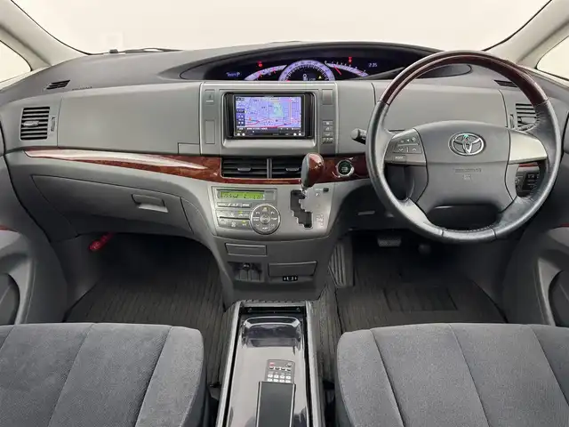 トヨタ エスティマ アエラス Gエディション 福岡県 2010(平22)年 8.9万km ブラック フリップダウンモニター　/社外ナビ／フルセグＴＶ　/バックカメラ　/ビルトインＥＴＣ　/クルーズコントロール　/両側電動スライドドア　/プッシュスタート　/電動格納式ドアミラー　/純正フロアマット　/純正１７インチＡＷ