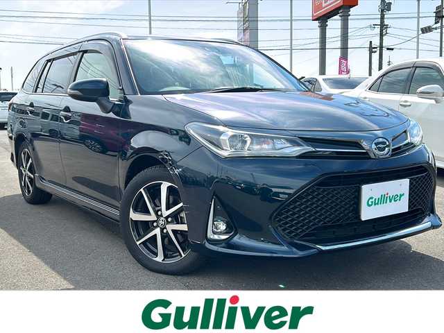 トヨタ カローラ フィールダー 1．5G ダブルバイビー 山口県 2018(平30)年 1.3万km ブラッキッシュアゲハガラスフレーク 純正7型ナビ/バックカメラ/ハーフレザーシート/トヨタセーフティーセンス/アイドリングストップ/横滑り防止装置/カーテンエアバック/W＋サイドエアバック/コーナーセンサー