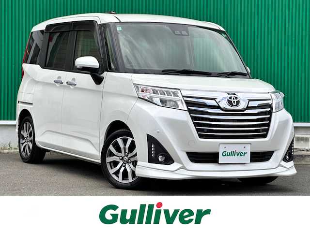 トヨタ ルーミー カスタムG－T 宮城県 2019(平31)年 6.8万km パールホワイトⅢ コンフォートパッケージ/・シートヒーター（運転席/助手席）/・シートバックテーブル（運転席/助手席）/＝＝＝/スマートアシスト3/・衝突回避支援ブレーキ機能/・衝突警報機能/・車線逸脱警報機能/・誤発進抑制制御機能/・先行車発進お知らせ機能/・オートハイビーム/・コーナーセンサー/社外ナビ（AVIC-RZ901）/・CD/DVD/・Bluetooth/・フルセグTV/バックカメラ/ETC/両側パワースライドドア/革巻きステアリング/クルーズコントロール/LEDヘッドランプ/フォグランプ/オートライト/スマートキー＆プッシュスタート/スペアキー/エンジンスターター/電動格納ミラー/純正15インチAW/純正ドアバイザー/純正フロアマット/Wエアバッグ