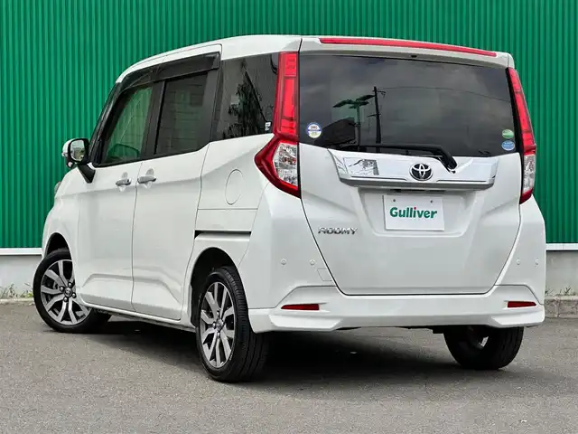 トヨタ ルーミー カスタムG－T 宮城県 2019(平31)年 6.8万km パールホワイトⅢ コンフォートパッケージ/・シートヒーター（運転席/助手席）/・シートバックテーブル（運転席/助手席）/＝＝＝/スマートアシスト3/・衝突回避支援ブレーキ機能/・衝突警報機能/・車線逸脱警報機能/・誤発進抑制制御機能/・先行車発進お知らせ機能/・オートハイビーム/・コーナーセンサー/社外ナビ（AVIC-RZ901）/・CD/DVD/・Bluetooth/・フルセグTV/バックカメラ/ETC/両側パワースライドドア/革巻きステアリング/クルーズコントロール/LEDヘッドランプ/フォグランプ/オートライト/スマートキー＆プッシュスタート/スペアキー/エンジンスターター/電動格納ミラー/純正15インチAW/純正ドアバイザー/純正フロアマット/Wエアバッグ