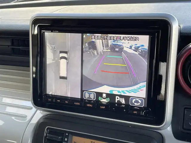 スズキ スペーシア HYBRID X 東京都 2019(令1)年 8万km ブルーイッシュブラックパール3 ユーザー買取車両/パナソニックナビ（CN-RZ846）/HUD/プリクラッシュセーフティー/360°カメラ/コーナーセンサー/両側パワスラ/プッシュスタート/ETC/ISTOP/レーンキープA/横滑り防止装置