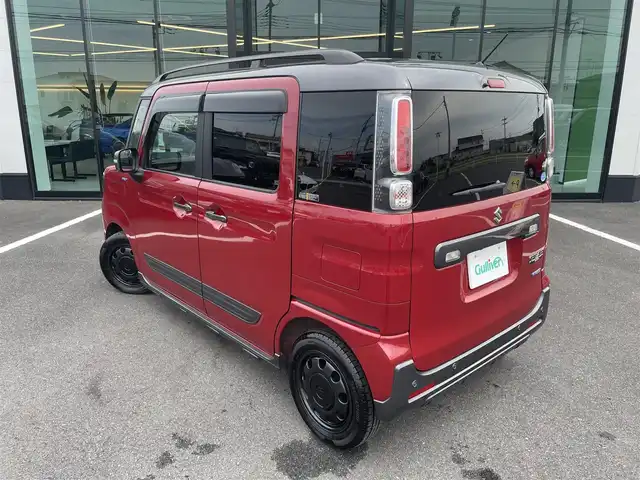 スズキ スペーシア ギア HYBRID XZ 栃木県 2020(令2)年 4.8万km フェニックスレッドパール/ガンメタリック2トーンルーフ 赤黒ツートン/2025年製BSタイヤ/デュアルセンサーブレーキサポート/純正8インチナビ/バックカメラ/フルセグTV走行中視聴可/Bluetoothオーディオ/DVD再生機能/ステアリングリモコン/前席シートヒーター/ビルトインETC/LEDヘッドライト/LEDルームランプ/LEDバックランプ/純正ルーフレール/バックソナー/純正14インチAW/スマートキー×2