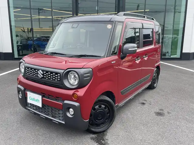 スズキ スペーシア ギア HYBRID XZ 栃木県 2020(令2)年 4.8万km フェニックスレッドパール/ガンメタリック2トーンルーフ 赤黒ツートン/2025年製BSタイヤ/デュアルセンサーブレーキサポート/純正8インチナビ/バックカメラ/フルセグTV走行中視聴可/Bluetoothオーディオ/DVD再生機能/ステアリングリモコン/前席シートヒーター/ビルトインETC/LEDヘッドライト/LEDルームランプ/LEDバックランプ/純正ルーフレール/バックソナー/純正14インチAW/スマートキー×2