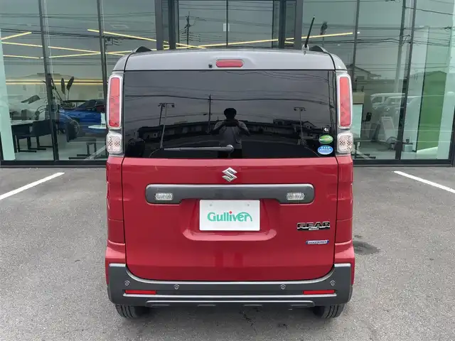 スズキ スペーシア ギア HYBRID XZ 栃木県 2020(令2)年 4.8万km フェニックスレッドパール/ガンメタリック2トーンルーフ 赤黒ツートン/2025年製BSタイヤ/デュアルセンサーブレーキサポート/純正8インチナビ/バックカメラ/フルセグTV走行中視聴可/Bluetoothオーディオ/DVD再生機能/ステアリングリモコン/前席シートヒーター/ビルトインETC/LEDヘッドライト/LEDルームランプ/LEDバックランプ/純正ルーフレール/バックソナー/純正14インチAW/スマートキー×2