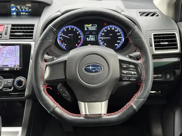 スバル レヴォーグ 1．6GT－S アイサイト 福岡県 2015(平27)年 5.9万km ギャラクシーブルーシリカ 4WD/アイサイト/社外ナビ（BT/フルセグ/DISC/AM/FM）/Bカメラ/レーダークルーズコントロール/LEDヘッドライト/オートライト/D席パワーシート/純正18インチAW/パドルシフト/アイドリングストップ/MTモードAT/横滑り防止装置/レーンキープアシスト/盗難防止装置/衝突被害軽減システム/ダウンヒルアシストコントロール/スマートキー/ETC