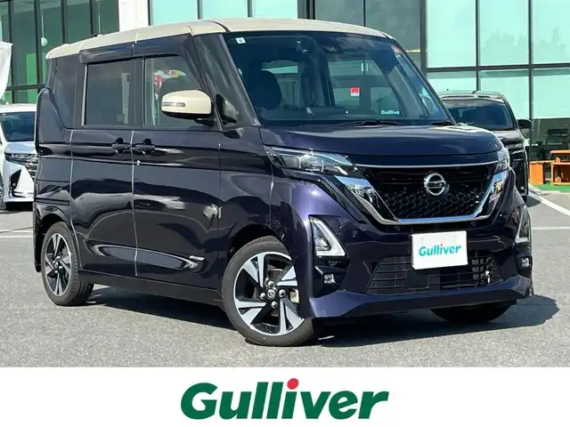 日産 ルークス HWS Gターボ プロパイロットED 奈良県 2021(令3)年 4.4万km アメジストパープル carrozzeriaナビ（AVIC-CQ911）/（フルセグ/BT/CD/DVD）/ALPINEヘッドレストモニター/プロパイロット/全方位モニター/前後コーナーセンサー/衝突軽減システム/レーンキープアシスト/両側パワースライドドア/後席サンシェード/前後ドライブレコーダー/ETC/純正15インチAW/保証書/取り扱い説明書/スペアキーX1