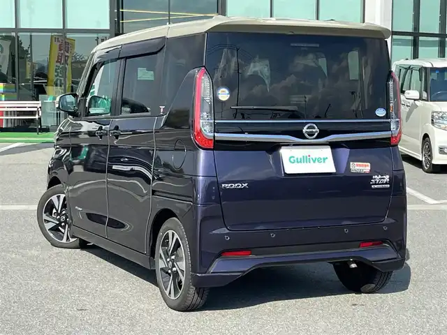 日産 ルークス HWS Gターボ プロパイロットED 奈良県 2021(令3)年 4.4万km アメジストパープル carrozzeriaナビ（AVIC-CQ911）/（フルセグ/BT/CD/DVD）/ALPINEヘッドレストモニター/プロパイロット/全方位モニター/前後コーナーセンサー/衝突軽減システム/レーンキープアシスト/両側パワースライドドア/後席サンシェード/前後ドライブレコーダー/ETC/純正15インチAW/保証書/取り扱い説明書/スペアキーX1