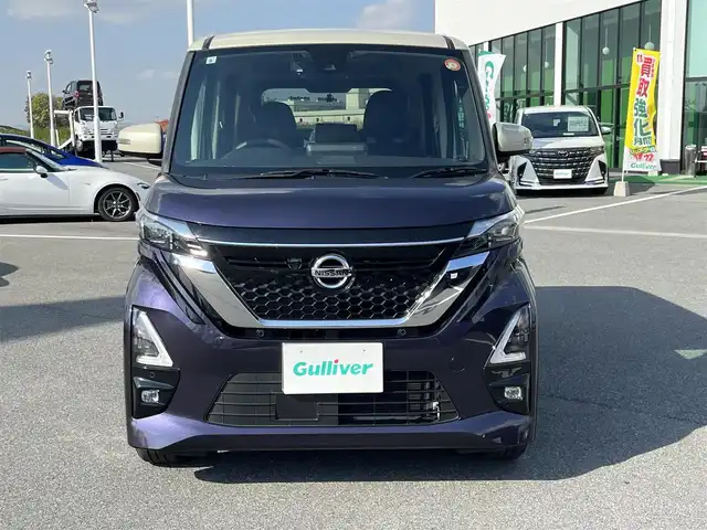 日産 ルークス HWS Gターボ プロパイロットED 奈良県 2021(令3)年 4.4万km アメジストパープル carrozzeriaナビ（AVIC-CQ911）/（フルセグ/BT/CD/DVD）/ALPINEヘッドレストモニター/プロパイロット/全方位モニター/前後コーナーセンサー/衝突軽減システム/レーンキープアシスト/両側パワースライドドア/後席サンシェード/前後ドライブレコーダー/ETC/純正15インチAW/保証書/取り扱い説明書/スペアキーX1