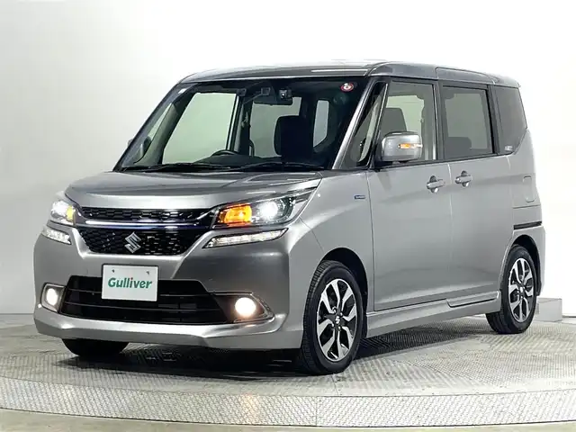 スズキ ソリオ バンディット HV SV 大阪府 2016(平28)年 1.8万km プレミアムシルバーメタリック 純正ナビTV 360カメラ シートヒーター クルーズコントロール 衝突軽減ブレーキ レーンアシスト パワースライドドア スマートキー プッシュスタート オートライト LEDヘッドライト ドライブレコーダー ETC