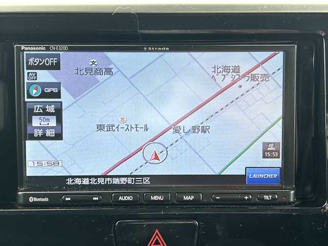 三菱 ｅＫスペース カスタムT セーフティプラスED 道東・釧路十勝 2020(令2)年 5.2万km パープリッシュネイビーパール ・寒冷地仕様/・4WD/・社外SDナビ/(BT・CD・フルセグ・FM・AM)/・片側パワースライドドア/・スマートキー/・プッシュスタート/・衝突被害軽減システム/・コーナーセンサー/・運転席のみシートヒーター/・LEDヘッドライト/・フォグライト/・オートライト/・オートマチックハイビーム/・横滑り防止/・電格ウィンカーミラー/・純正エンジンスターター