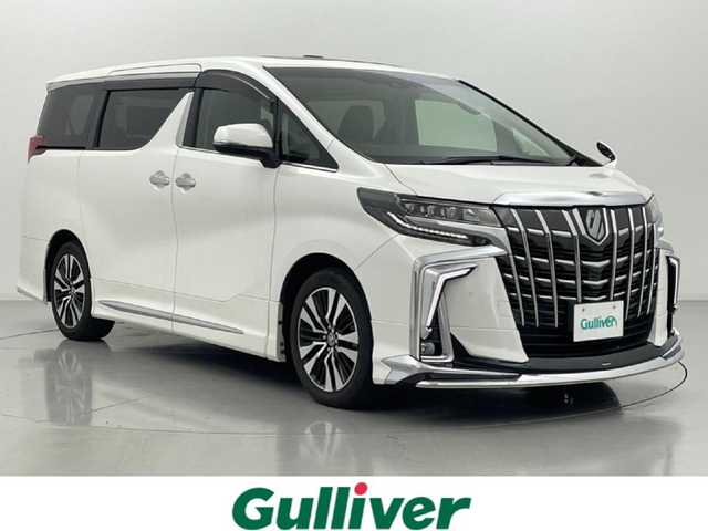 トヨタ アルファード S Cパッケージ 熊本県 2021(令3)年 5.2万km ホワイトパールクリスタルシャイン サンルーフ/純正ディスプレイオーディオ　/社外前後ドライブレコーダー　/純正フリップダウンモニター　/バックカメラ　/ビルトインＥＴＣ　/前後クリアランスソナー　/両側パワースライドドア　/モデリスタエアロ/トヨタセーフティーセンス/・プリクラッシュセーフティ/・レーダークルーズコントロール/・レーントレーシングアシスト/・オートマチックハイビーム/・パーキングサポートブレーキ/・ロードサインアシスト/横滑り防止/前席シートヒーター/前席エアーシート/前席パワーシート/社外フロアマット/純正１８インチAW/オートライト/LEDヘッドライト/フォグライト/スマートキー/プッシュスタート/保証書/取扱説明書