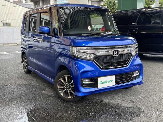 ホンダ Ｎ ＢＯＸ カスタム G L ホンダセンシング 大阪府 2020(令2)年 2.7万km 青Ｍ 純正メモリーナビ/純正フルセグTV/Bluetoothオーディーオ/DVD再生/ミュージックストッカー/バックカメラ/衝突軽減ブレーキ/車線逸脱支援/誤発進抑制機能/後方誤発進抑制機能/先行車発進お知らせ/レーダークルーズコントロール/片側パワースライドドア/ビルトインETC/スマートキー/プッシュスタート/スペアキー