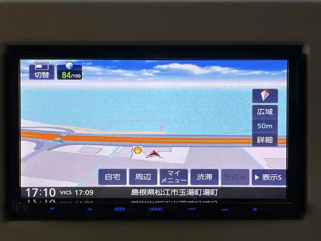 スズキ ラパン X 島根県 2017(平29)年 5.9万km フォーンベージュメタリック/ホワイト2トーンルーフ 登録時走行距離 58270Km/ワンオーナー/取扱説明書/保証書/社外ナビ(MDV-L504)/（Bluetooth/AM/FM/USB/SD)/フルセグTV/ウィンカーミラー/衝突軽減システム/横滑り防止装置/オートライト/シートヒーター（DN席）/スマートキー/スペアキー/純正フロアマット/禁煙車/純正アルミ１４インチ