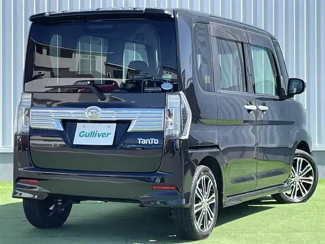 ダイハツ タント カスタムRS トップED LTD SAⅢ 香川県 2018(平30)年 4.7万km ブラックマイカメタリック 純正メモリーナビ/→AM/FM/CD/DVD/Bluetooth/フルセグTV/全方位カメラ/スマートアシストIII/両側パワースライドドア/シートヒーター/前方ドライブレコーダー/ETC/アイドリングストップ/LEDヘッドライト/オートハイビーム/ハーフレザーシート/ステアリングスイッチ/革巻きステアリング/プッシュスタート/スマートキー/スペアキー×1
