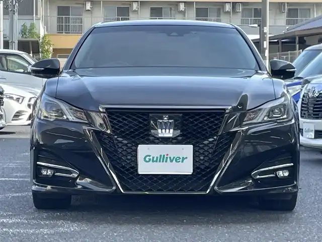 トヨタ クラウン ハイブリッド アスリートSJ-フロンティアLTD 大阪府 2018(平30)年 10.2万km プレシャスブラックパール 純正ナビ/-Bluetooth/フルセグTV/CD/DVD/FM/AM/衝突被害軽減ブレーキ/レーダークルーズコントロール/前後ドライブレコーダー/レーダー探知機/純正ビルトインETC/クリアランスソナー/モデリスタエアロ（リア・サイド）/前席パワーシート/レーンアシストキープ/スマートキー/プッシュスタート/-スペアキー×１