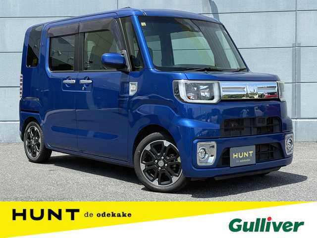 ダイハツ ウェイク G ターボ　レジャーエディション SA Ⅱ 千葉県 2016(平28)年 7.1万km ブルーメタリック スマートアシストII/社外8インチナビ/フルセグＴＶ/CD/DVD/BT/SD/HDMI/ETC/両側パワースライドドア/コーナーセンサー/バックカメラ/ターボ/純正15インチアルミホイール/スマートキー
