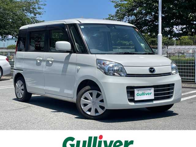 マツダ フレアワゴン XS 静岡県 2014(平26)年 1.8万km ホワイトパール 1オーナー　/スマホ連動ナビ　/ワンセグTV/Bカメラ　/左側パワスラ　　/ETC /ステアリングリモコン　/電動格納ドアミラー　/ISOFIX /ドアバイザー　/スマートキー  /スペアキー  /保証書　/取説