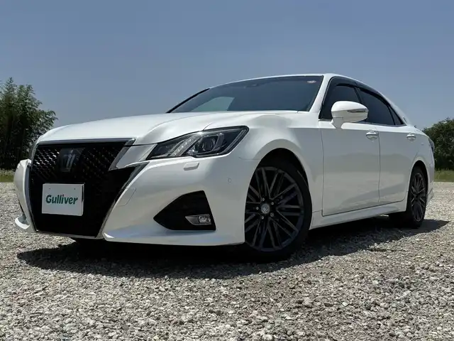 トヨタ クラウン アスリート G-T 兵庫県 2017(平29)年 11.3万km ホワイトパールクリスタルシャイン ワンオーナー/純正ナビ/フルセグTV（走行中視聴可）/Bモニター/純正ドラレコ/両前席パワーシート＆シートヒーター＆ベンチレーション/ブラインドスポットモニター/オートハイビーム/レーダークルコン/LEDヘッドライト/スマートキー2個/ETC/純正18インチAW/黒革シート/パーキングアシスト
