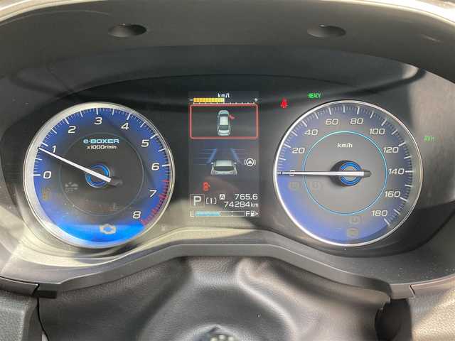 スバル ＸＶ ハイブリッド アドバンス 鳥取県 2020(令2)年 7.5万km クリスタルホワイトP 登録時走行距離：74284km/純正8型ナビ/　CD DVD BT フルセグTV/ダイアトーンサウンド/バックカメラ/左前カメラ/アイサイト/レーダークルーズコントロール/レーンキープアシスト/ブラインドスポットモニター/クリアランスソナー/LEDヘッドライト/オートライト/フォグランプ/リアフォグ/オートホールド機能付き電子パーキングブレーキ/MTモード付AT/パドルシフト/アルミペダル/ブラックレザーシート/パワーシート/シートヒーター/ETC2.0/革巻きステアリング/ステアリングスイッチ/プッシュスタート/スマートキー/スペアキー