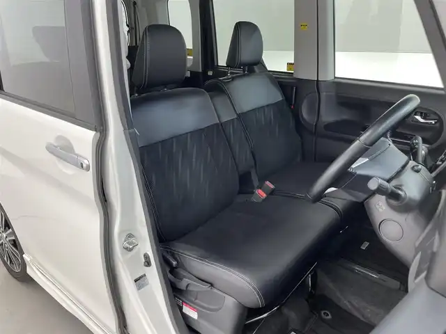 ダイハツ タント カスタム RS トップED SA Ⅲ 滋賀県 2018(平30)年 3.3万km パールホワイトⅢ 純正8型ナビ/（CD/DVD/BT/HDMI/フルセグ）/両側電動スライドドア/全方位カメラ/ETC/シートヒーター/ドライブレコーダー/衝突被害軽減ブレーキ/オートハイビーム/ハーフレザーシート/スペアキー/LEDヘッドライト/オートライト/ステアリングスイッチ