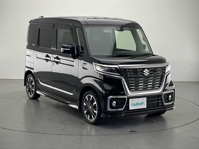 スズキ スペーシア カスタム HYBRID XS 長野県 2020(令2)年 5万km ブルーイッシュブラックパール3 スズキレーダーブレーキサポート/前席シートヒーター/両側パワースライドドア/ハーフレザーシート/リアサイドサンシェード/リアサーキュレーター/純正フロアマット/純正15インチAW/スペアーキー/保証書