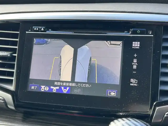 ホンダ オデッセイ アブソルート 愛媛県 2014(平26)年 6.3万km ホワイトオーキッドパール 純正ナビ/全周囲カメラ/両側パワースライドドア/純正フリップダウンモニター/HDMI入力端子/USB入力端子/パドルシフト/クルーズコントロール/LEDヘッドライト/オートライト/電格ミラー/ヒートミラー/ETC/アイドリングストップ/ドアバイザー/無限フロアマット/純正18インチAW(社外センターキャップ)/現状サマー(社外AW)(225/45/ZR18)/MINERVA RADIAL F205