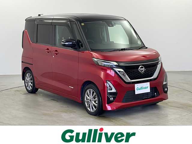 日産 ルークス HWS X プロパイロットED 栃木県 2020(令2)年 4.3万km スパークリングレッド/ブラック 純正ナビ/（BT/CD/DVD/フルセグ/AM/FM）/全方位カメラ/両側パワースライドドア/衝突軽減システム/車線逸脱抑制機能/レーダークルーズコントロール/先行車発進お知らせ/標識認識機能/横滑り防止/ビルトインETC/ドライブレコーダー/純正フロアマット/社外アルミホイール/電動格納ミラー/ISOFIX/プッシュスタート/スマートキー