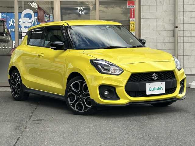 スズキ スイフト スポーツ セーフティPKG 岩手県 2019(平31)年 2.5万km チャンピオンイエロー ワンオーナー　/全方位モニター　/社外ＳＤナビ（型式CN-RZ846）/フルセグTV/ＥＴＣ  /バックカメラ /革巻きステアリング /ナビステアリングスイッチ /運転席シートヒーター /衝突安全装置 /レーンキープ/レーダークルーズコントロール/オートライト/スマートキー×2/ドアバイザー/フロアマット/リアプライバシーガラス/12V/120Wソケット/USBソケット/保証書　取説　ナビ取説