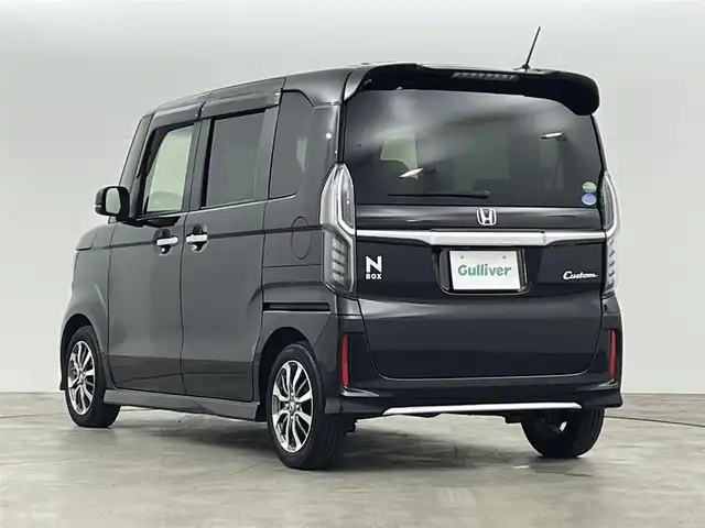ホンダ Ｎ ＢＯＸ カスタム L 福島県 2021(令3)年 4.2万km クリスタルブラックパール ホンダセンシング /・CMBS/・車線逸脱警報/・誤発信抑制機能/・ACC/・歩行者事故軽減/・オートハイビーム/純正ナビゲーション/【AM/FM/DVD/CD/Bluetooth/フルセグ】 /バックカメラ　/ドライブレコーダー　/ETC　/両側パワースライドドア　/ステアリングスイッチ　/プッシュスタート　/・スマートキー　/LEDライト　/・オートライト　/・ヘッドライトレベライザー/純正フロアマット/ベンチシート