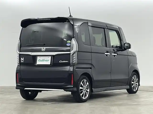 ホンダ Ｎ ＢＯＸ カスタム L 福島県 2021(令3)年 4.2万km クリスタルブラックパール ホンダセンシング /・CMBS/・車線逸脱警報/・誤発信抑制機能/・ACC/・歩行者事故軽減/・オートハイビーム/純正ナビゲーション/【AM/FM/DVD/CD/Bluetooth/フルセグ】 /バックカメラ　/ドライブレコーダー　/ETC　/両側パワースライドドア　/ステアリングスイッチ　/プッシュスタート　/・スマートキー　/LEDライト　/・オートライト　/・ヘッドライトレベライザー/純正フロアマット/ベンチシート