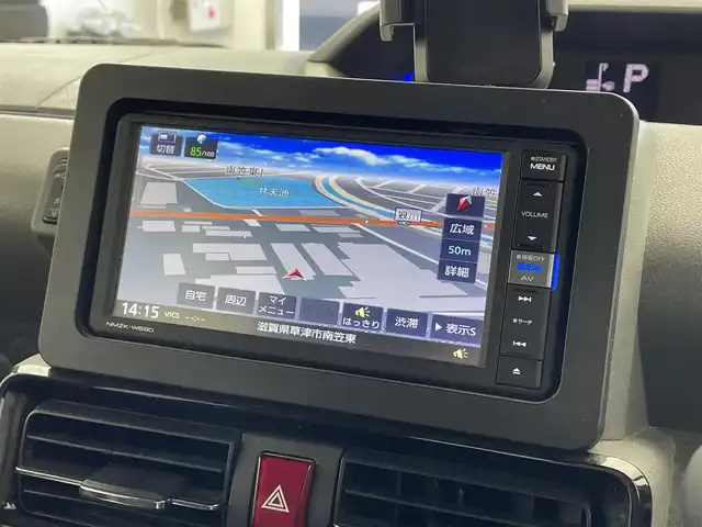 ダイハツ タント カスタム RS 滋賀県 2019(令1)年 7.1万km シャイニングホワイトパール 純正ナビ/(CD/DVD/USB/フルセグTV/Bluetooth)/後席モニター/クリアランスソナー/レーダークルーズコントロール/ETC/両側パワースライドドア/前後ドライブレコーダー/ハーフレザーシート/オートライト/オートハイビーム/LEDヘッドライト/スペアキー