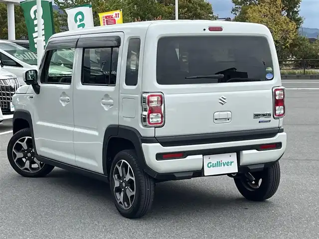 スズキ ハスラー HYBRID X 奈良県 2020(令2)年 1.4万km ピュアホワイトP 純正9インチナビ/（フルセグ/BT/CD/DVD)/全方位モニター/後方コーナーセンサー/衝突軽減システム/レーンキープアシスト/前席シートヒーター/前方ドライブレコーダー/ETC/オートライト/ステアリングスイッチ/LEDヘッドライト/純正15インチAW/保証書/取り扱い説明書