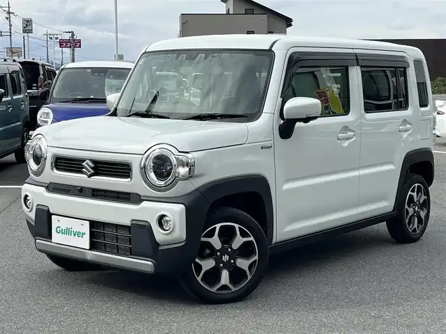 スズキ ハスラー HYBRID X 奈良県 2020(令2)年 1.4万km ピュアホワイトP 純正9インチナビ/（フルセグ/BT/CD/DVD)/全方位モニター/後方コーナーセンサー/衝突軽減システム/レーンキープアシスト/前席シートヒーター/前方ドライブレコーダー/ETC/オートライト/ステアリングスイッチ/LEDヘッドライト/純正15インチAW/保証書/取り扱い説明書