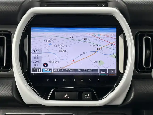 スズキ ハスラー HYBRID X 奈良県 2020(令2)年 1.4万km ピュアホワイトP 純正9インチナビ/（フルセグ/BT/CD/DVD)/全方位モニター/後方コーナーセンサー/衝突軽減システム/レーンキープアシスト/前席シートヒーター/前方ドライブレコーダー/ETC/オートライト/ステアリングスイッチ/LEDヘッドライト/純正15インチAW/保証書/取り扱い説明書