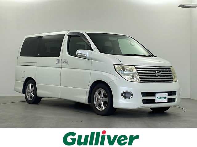 日産 エルグランド ハイウェイスター 栃木県 2005(平17)年 12.7万km 白 純正オーディオ/AM FM CD MD/片側パワースライドドア/AFS/オートエアコン/オートライト/ハーフレザーシート/ステアリングスイッチ/電動格納ミラー/社外16インチアルミホイール/純正フロアマット/ドアバイザー