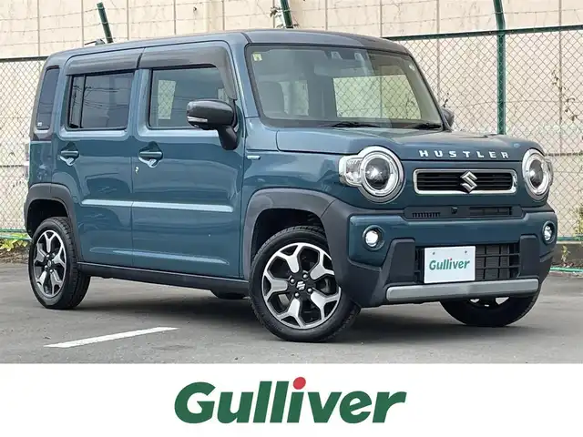 スズキ ハスラー HYBRID X ターボ 東京都 2020(令2)年 3.8万km デニムブルー ガンメタリック 2トーン 純正９型メモリナビ＆フルセグ　/・BluetoothAudio/・スマートフォン連携/アラウンドビューモニター　/ＬＥＤヘッドライト　/リアパーキングセンサー　/セーフティサポート/（予防安全技術）/・デュアルカメラブレーキサポート/・誤発進抑制機能/・車線逸脱抑制機能/・車線逸脱警報機能/・ふらつき警報/・先行車発進お知らせ機能/・ハイビームアシスト/・後退時ブレーキサポート/アダプティブクルーズコントロール　/ハイビームアシスト /プッシュエンジンスタート/スマートキー