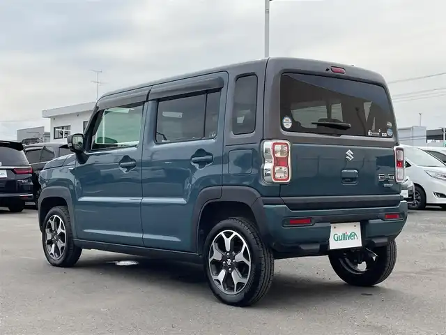 スズキ ハスラー HYBRID X ターボ 東京都 2020(令2)年 3.8万km デニムブルー ガンメタリック 2トーン 純正９型メモリナビ＆フルセグ　/・BluetoothAudio/・スマートフォン連携/アラウンドビューモニター　/ＬＥＤヘッドライト　/リアパーキングセンサー　/セーフティサポート/（予防安全技術）/・デュアルカメラブレーキサポート/・誤発進抑制機能/・車線逸脱抑制機能/・車線逸脱警報機能/・ふらつき警報/・先行車発進お知らせ機能/・ハイビームアシスト/・後退時ブレーキサポート/アダプティブクルーズコントロール　/ハイビームアシスト /プッシュエンジンスタート/スマートキー