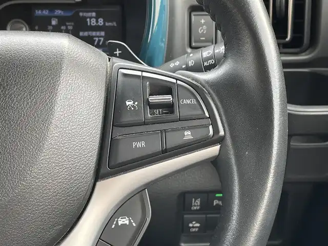 スズキ ハスラー HYBRID X ターボ 東京都 2020(令2)年 3.8万km デニムブルー ガンメタリック 2トーン 純正９型メモリナビ＆フルセグ　/・BluetoothAudio/・スマートフォン連携/アラウンドビューモニター　/ＬＥＤヘッドライト　/リアパーキングセンサー　/セーフティサポート/（予防安全技術）/・デュアルカメラブレーキサポート/・誤発進抑制機能/・車線逸脱抑制機能/・車線逸脱警報機能/・ふらつき警報/・先行車発進お知らせ機能/・ハイビームアシスト/・後退時ブレーキサポート/アダプティブクルーズコントロール　/ハイビームアシスト /プッシュエンジンスタート/スマートキー