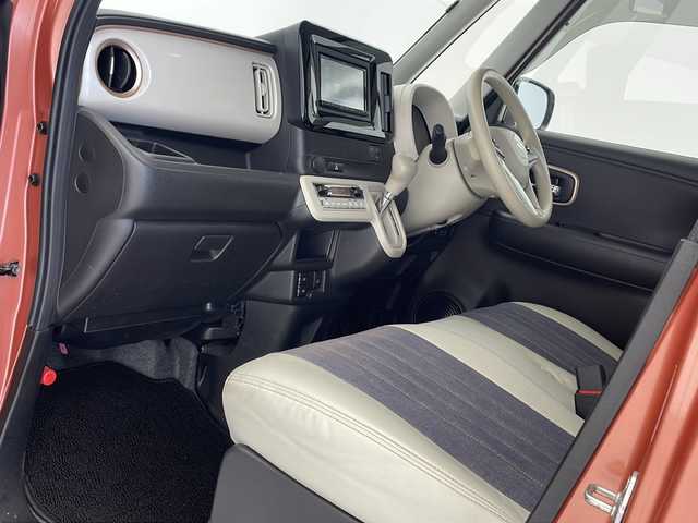 スズキ ワゴンＲ スマイル HYBRID X 沖縄県 2021(令3)年 3.4万km コーラルオレンジメタリック/アーバンブラウン2トーン 社外ナビ　【CN-RE07D】/　(ラジオ　ＣＤ　ＤＶＤ　フルセグＴＶ　Ｂｌｕｅｔｏｏｔｈ)/両側パワースライドドア/ドライブレコーダー前後　(SN-TW9800)/ビルトインＥＴＣ/ＬＥＤヘッドライト/ヘッドアップディスプレイ/レザー調シートカバー/コーナーセンサー後方/レーダークルーズコントロール/D席シートヒーター/ステアリングスイッチ/ドアバイザー/フロアマット/スマートキー