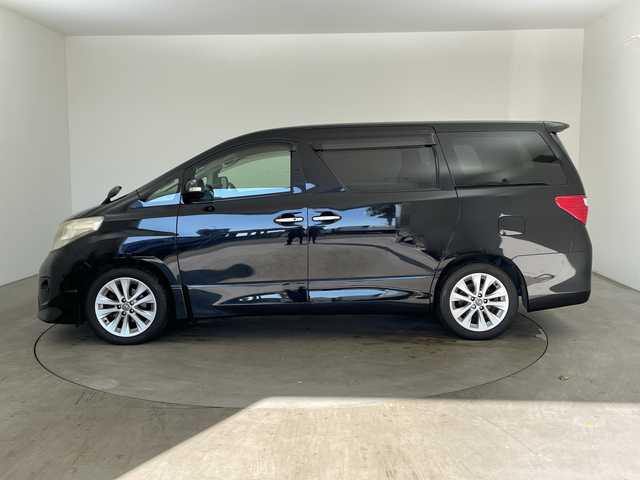 トヨタ アルファード 350S 兵庫県 2010(平22)年 7.2万km ブラック ・純正ナビ（CD/DVD/HDD/TV/AUX)/・両側パワースライドドア/・サンルーフ/・ビルトインETC/・AC100V電源/・社外レーダー探知機/・クルーズコントロール/・コーナーセンサー/・AFS/・HIDヘッドライト/・フォグライト/・オートライト/・バックカメラ/・純正18インチAW/・プッシュスタート/・スマートキー/・カーテンエアバック/・Wエアコン/・MTモード付AT/・ドアバイザー/・電動格納ミラー/・純正フロアマット