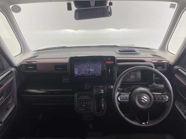 スズキ スペーシア カスタム HYBRID XS ターボ 愛知県 2024(令6)年 1万km ピュアホワイトP 9インチメーカーナビ/(Bluetooth/フルセグ/AppelCarplay)/スズキセーフティーサポート/・アダプティブクルーズコントロール/・全方位カメラ/・レーンキープアシスト/・誤発進抑制機能/4WD/衝突軽減ブレーキ/標識認識/ヘッドアップディスプレイ/両側電動スライドドア/LEDオートライト/前後ドライブレコーダー/オートハイビーム/フォグ/ハーフレザーシート/シートヒーター/ステアリングヒーター/パドルシフト/電動パーキング/ブレーキホールド/USB