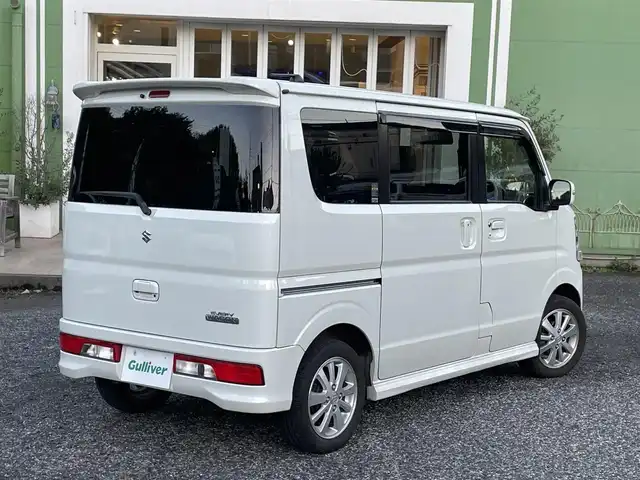 スズキ エブリィ ワゴン PZターボ スペシャル 埼玉県 2018(平30)年 13.7万km パールホワイト 社外ナビTV/バックカメラ/両側パワースライドドア/左オートステップ/衝突軽減ブレーキ/HIDライト/プッシュスタート/スマートキー/ETC/保証書付整備手帳/取扱説明書