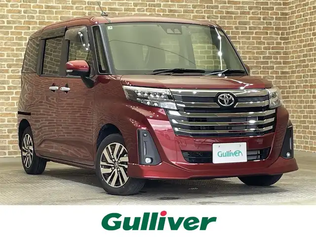トヨタ ルーミー カスタムG 岩手県 2025(令7)年 0.3万km ファイアークォーツレッドM ワンオーナー/４WD/パノラミックビューモニター/両側パワースライドドア/スマートアシスト/衝突回避支援ブレーキ/レーンアシスト/アダプティブクルーズコントロール/ブレーキ制御付き誤発進抑制機能/先行車発信お知らせ機能/標識認識機能/アダプティブドライビングビーム/コーナーセンサー/横滑り防止装置/アイドリングストップ/ロールサンシェード/純正ディスプレイオーディオ/フルセグTV/AppleCarPlay・AndroidAuto/ETC2.0/ドライブレコーダー/LEDヘッドランプ/純正14インチアルミホイール