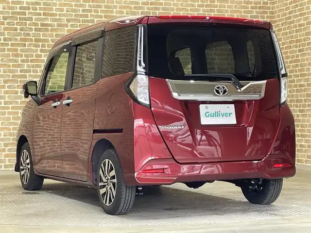 トヨタ ルーミー カスタムG 岩手県 2025(令7)年 0.3万km ファイアークォーツレッドM ワンオーナー/４WD/パノラミックビューモニター/両側パワースライドドア/スマートアシスト/衝突回避支援ブレーキ/レーンアシスト/アダプティブクルーズコントロール/ブレーキ制御付き誤発進抑制機能/先行車発信お知らせ機能/標識認識機能/アダプティブドライビングビーム/コーナーセンサー/横滑り防止装置/アイドリングストップ/ロールサンシェード/純正ディスプレイオーディオ/フルセグTV/AppleCarPlay・AndroidAuto/ETC2.0/ドライブレコーダー/LEDヘッドランプ/純正14インチアルミホイール