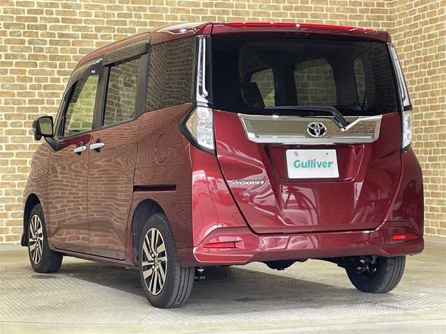 トヨタ ルーミー カスタムG 岩手県 2025(令7)年 0.3万km ファイアークォーツレッドM ワンオーナー/４WD/パノラミックビューモニター/両側パワースライドドア/スマートアシスト/衝突回避支援ブレーキ/レーンアシスト/アダプティブクルーズコントロール/ブレーキ制御付き誤発進抑制機能/先行車発信お知らせ機能/標識認識機能/アダプティブドライビングビーム/コーナーセンサー/横滑り防止装置/アイドリングストップ/ロールサンシェード/純正ディスプレイオーディオ/フルセグTV/AppleCarPlay・AndroidAuto/ETC2.0/ドライブレコーダー/LEDヘッドランプ/純正14インチアルミホイール