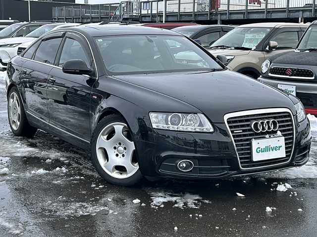アウディ Ａ６ 2．8 FSI クワトロ 道東・釧路十勝 2010(平22)年 10.3万km 黒 4WD/寒冷地仕様/純正SDナビ/（SD/CD/DVD/フルセグ）/追従型クルーズコントロール/サンルーフ/エアロパーツ/パワーシート/全席シートヒーター/本革レザーシート/LEDヘッドライト/オートライト/前後コーナーセンサー/フロアマット
