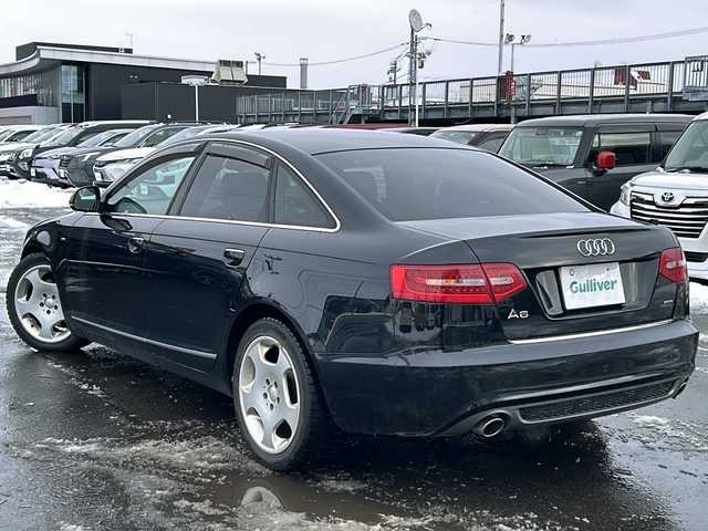 アウディ Ａ６ 2．8 FSI クワトロ 道東・釧路十勝 2010(平22)年 10.3万km 黒 4WD/寒冷地仕様/純正SDナビ/（SD/CD/DVD/フルセグ）/追従型クルーズコントロール/サンルーフ/エアロパーツ/パワーシート/全席シートヒーター/本革レザーシート/LEDヘッドライト/オートライト/前後コーナーセンサー/フロアマット