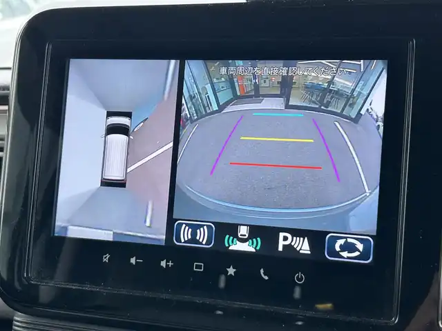スズキ ワゴンＲ スマイル HYBRID X 栃木県 2023(令5)年 3.3万km ライトブルー 衝突軽減システム/メーカーナビ/AM　FM　CD　DVD　TV　BT　Applecarplay　Androidauto/アラウンドビューモニター/両側パワースライドドア/横滑り防止装置/レーンキープアシスト/アイドリングストップ/プッシュスタート/LEDライト/フロントフォグ/USB充電ポート/ドアバイザー/電格ミラー/コーナーセンサー前後